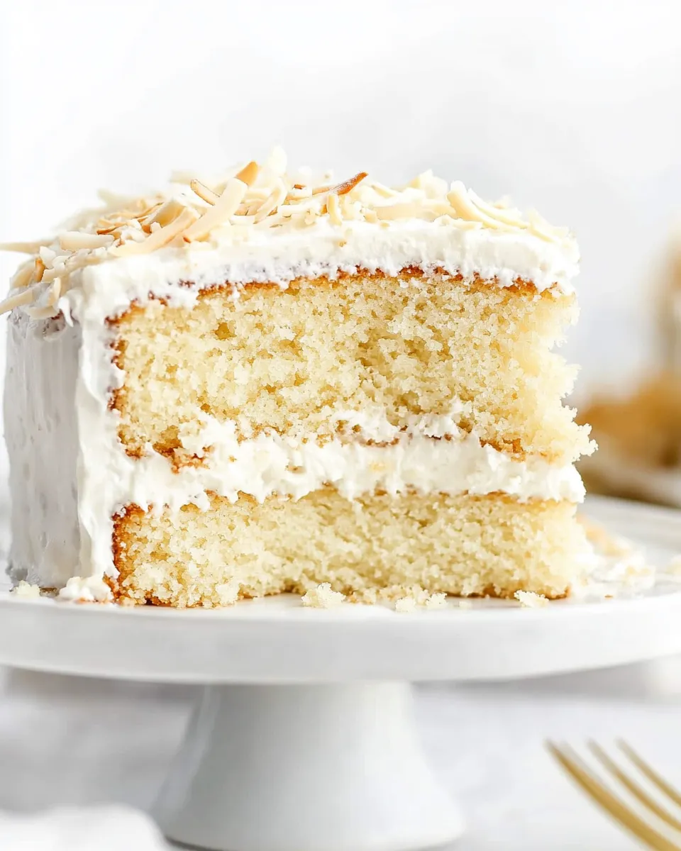 Classic Moist Coconut Cake Recipe image