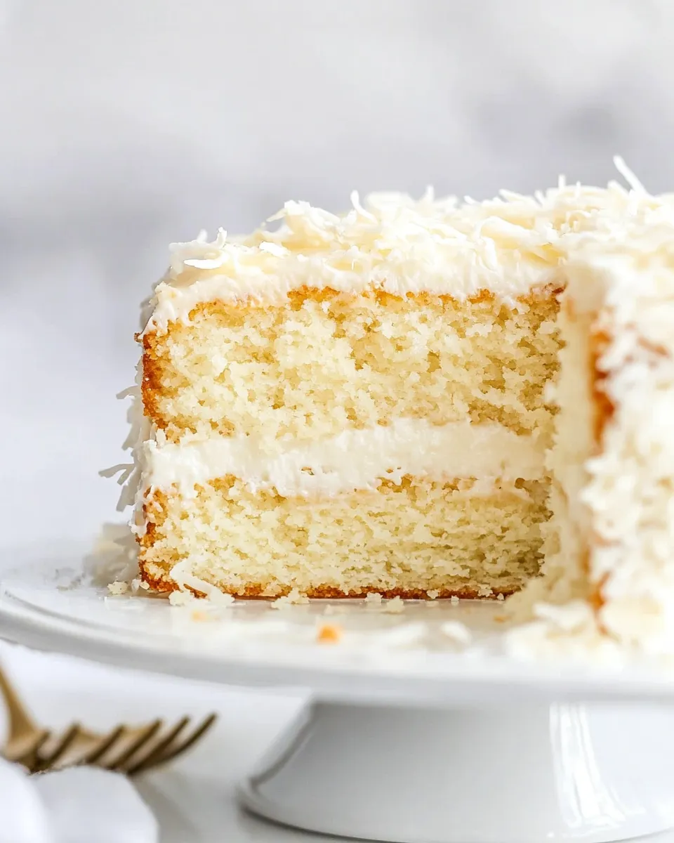 Easy Moist Coconut Cake Recipe recipe photo