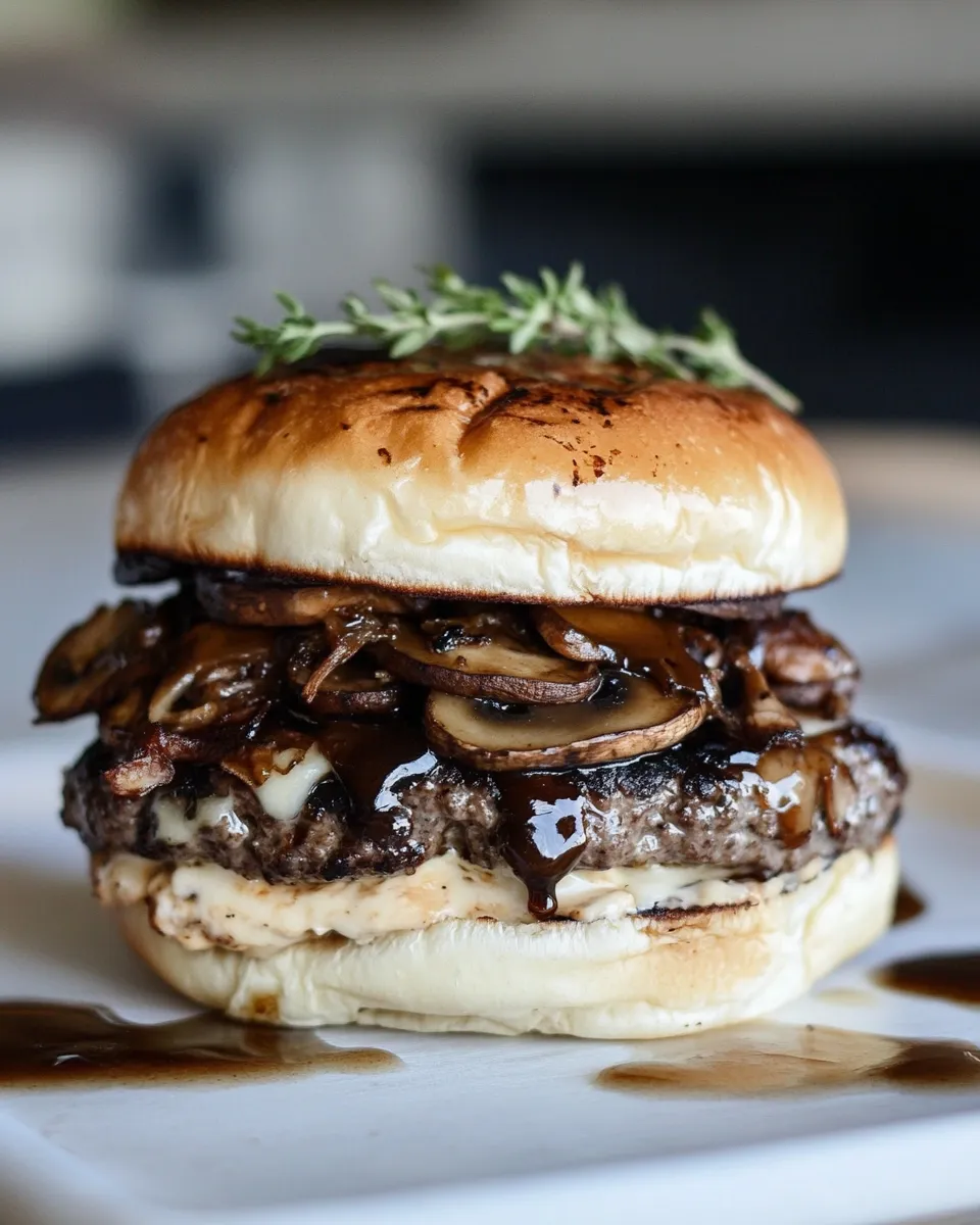 Classic Mushroom Swiss Burger image