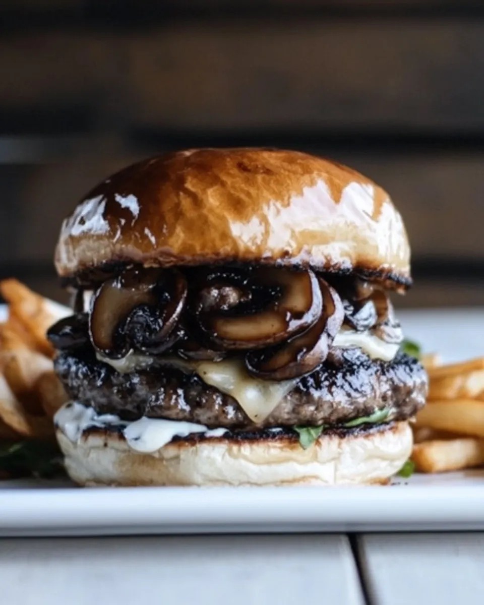 Easy Mushroom Swiss Burger recipe photo
