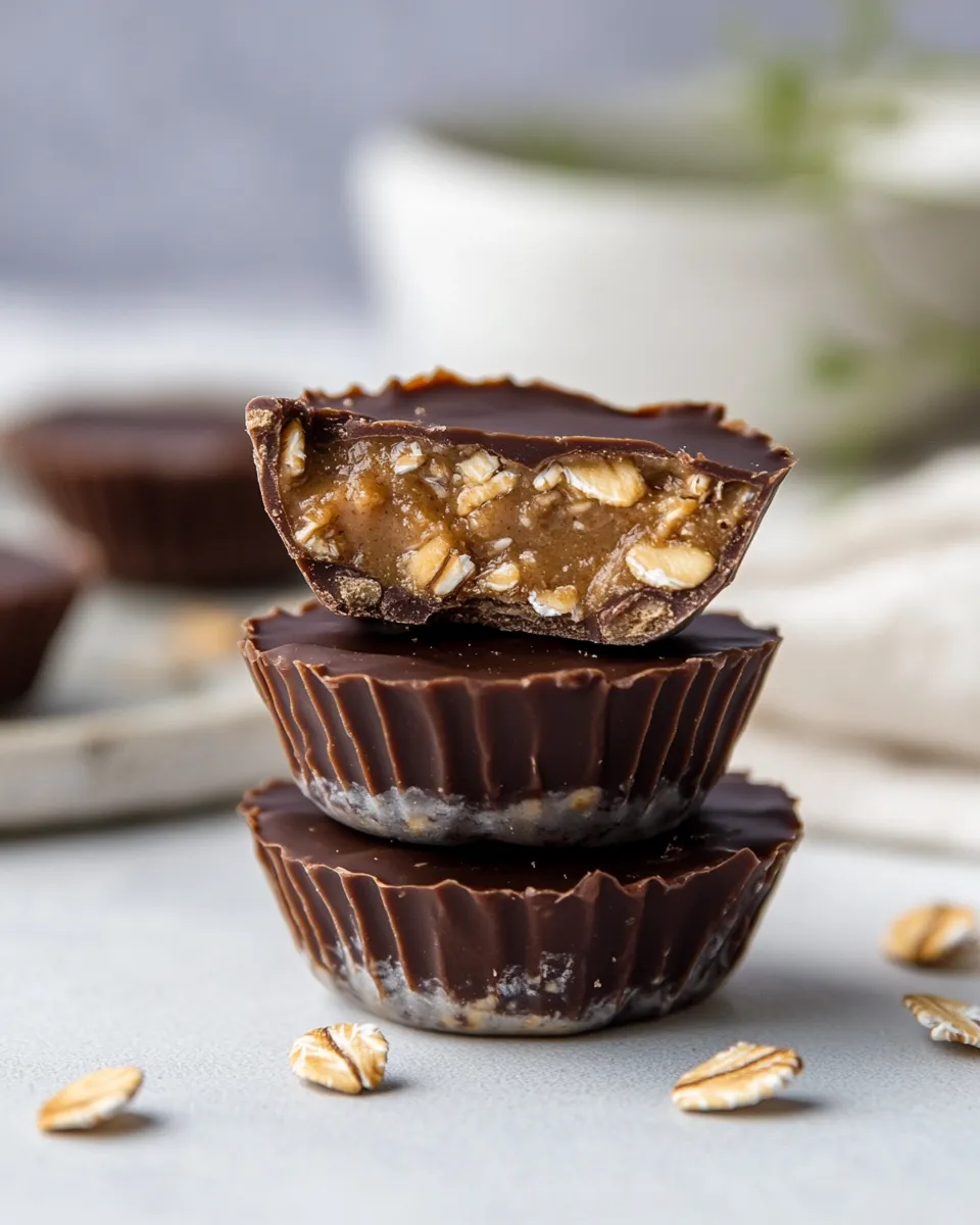 Delicious No-Bake Oatmeal Peanut Butter Cups image