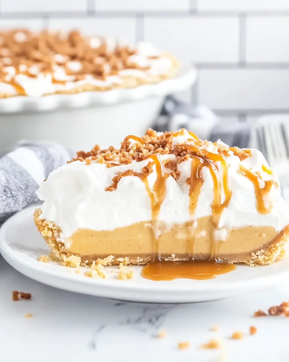 Homemade No Bake Butterscotch Pie photo