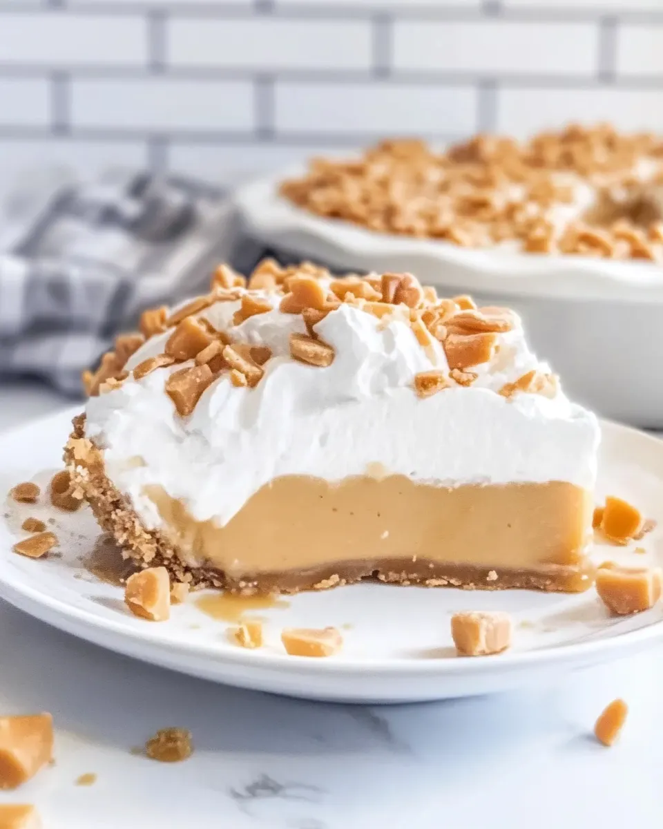 Classic No Bake Butterscotch Pie image