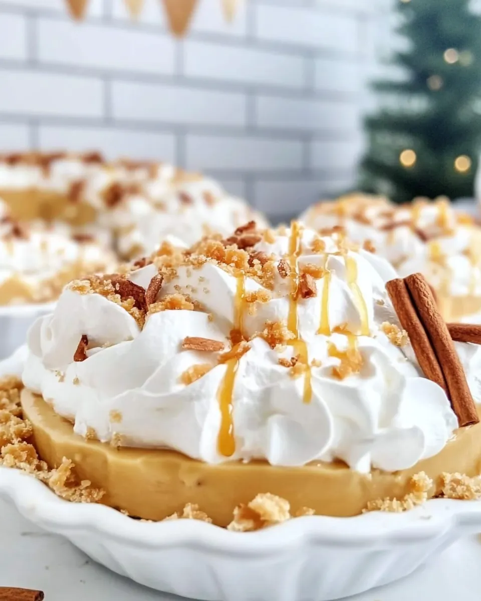 Delicious No Bake Butterscotch Pie shot