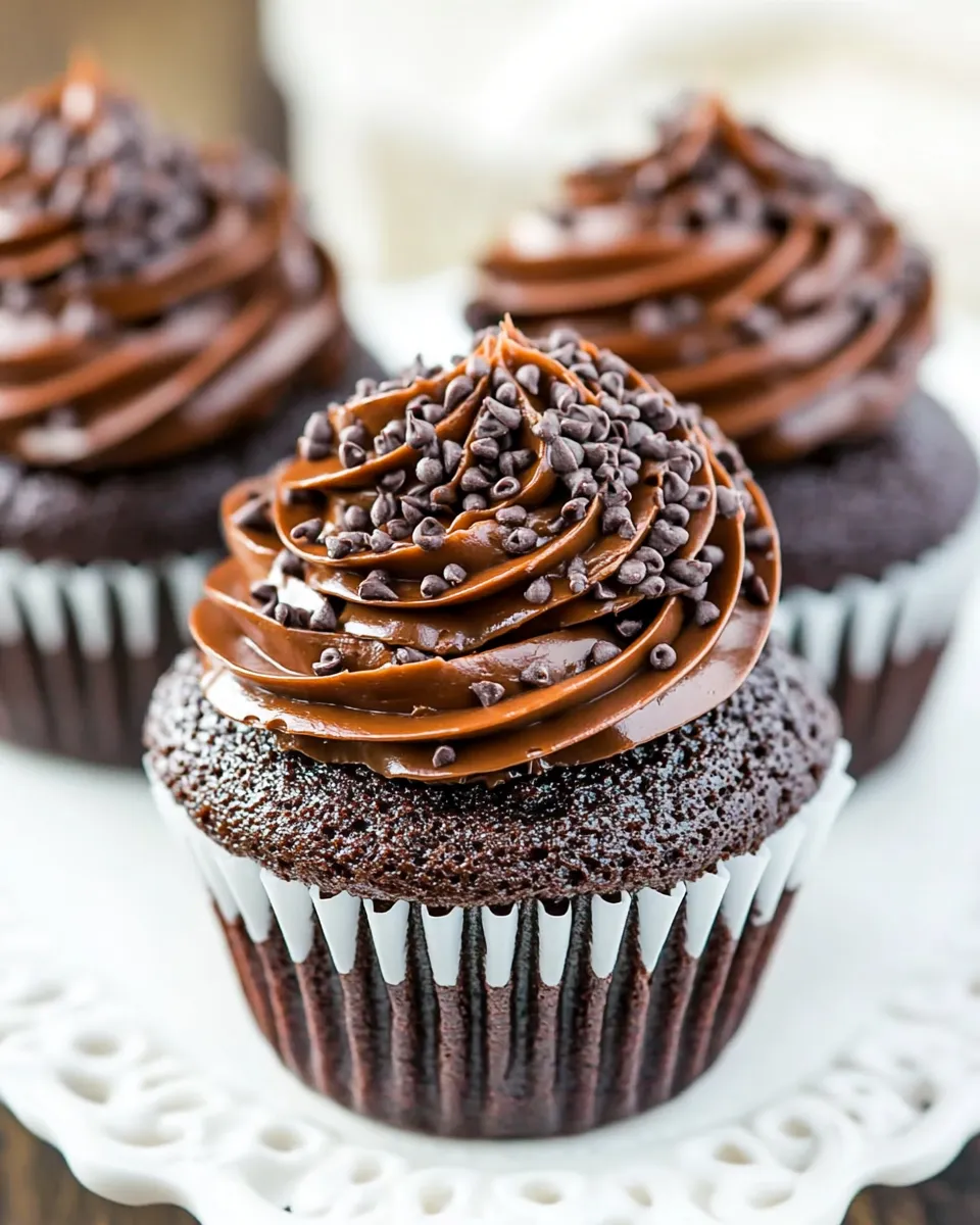 Homemade Old-Fashioned Chocolate Buttermilk Cupcakes photo
