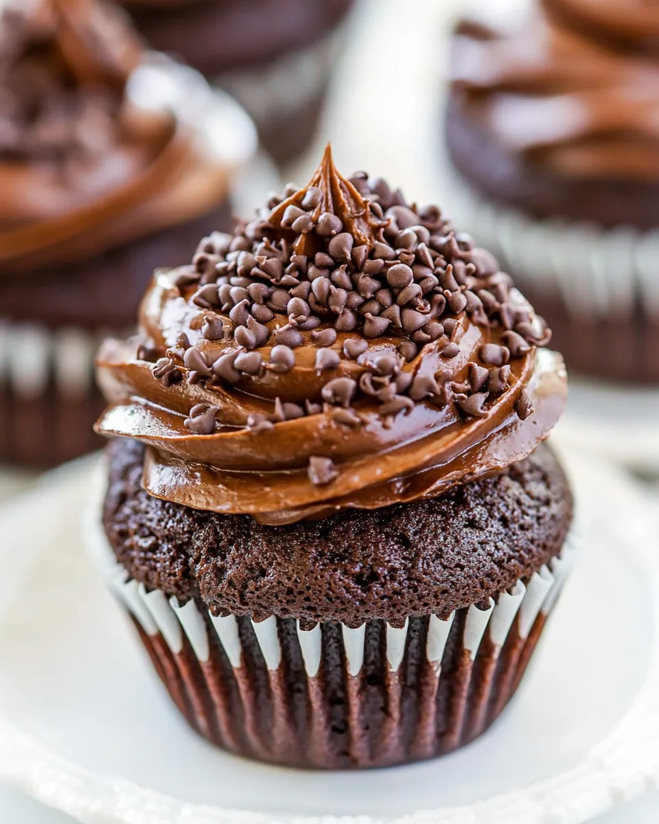 Easy Old-Fashioned Chocolate Buttermilk Cupcakes recipe photo