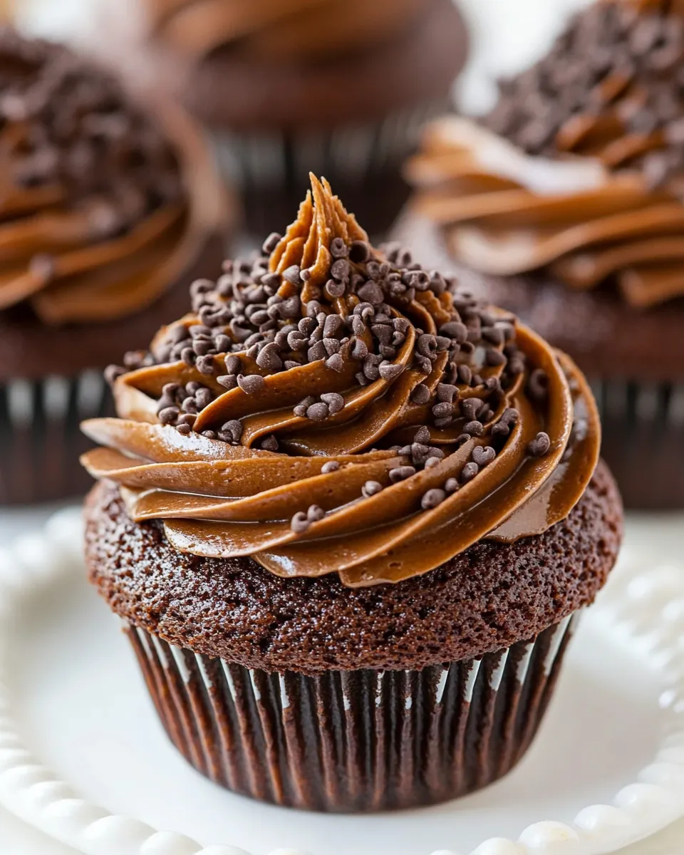 Delicious Old-Fashioned Chocolate Buttermilk Cupcakes shot