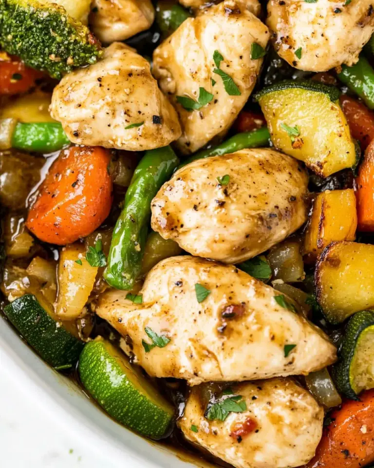 Easy One-Skillet Balsamic Chicken and Vegetables photo