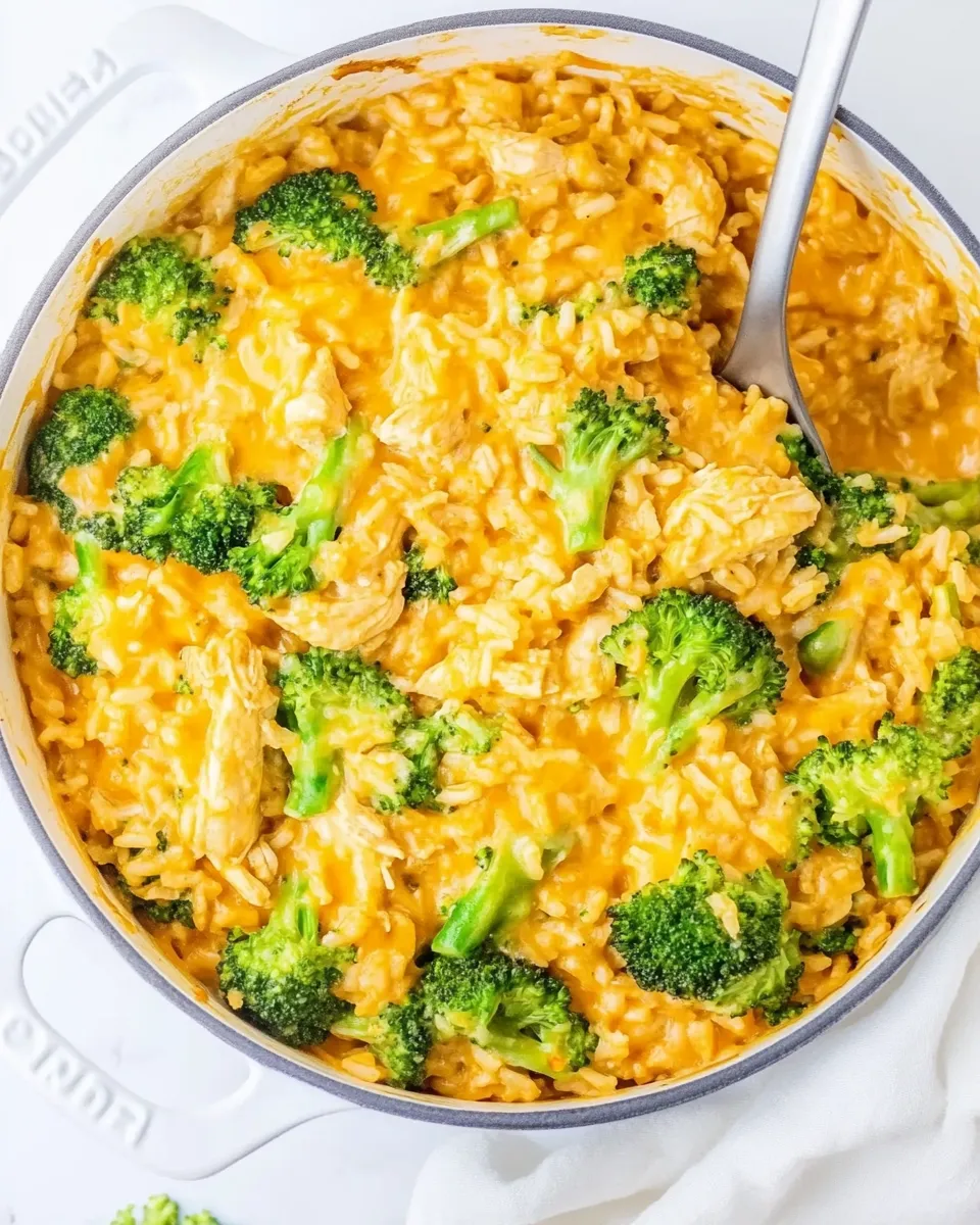 Easy One Pot Cheesy Chicken Broccoli Rice photo