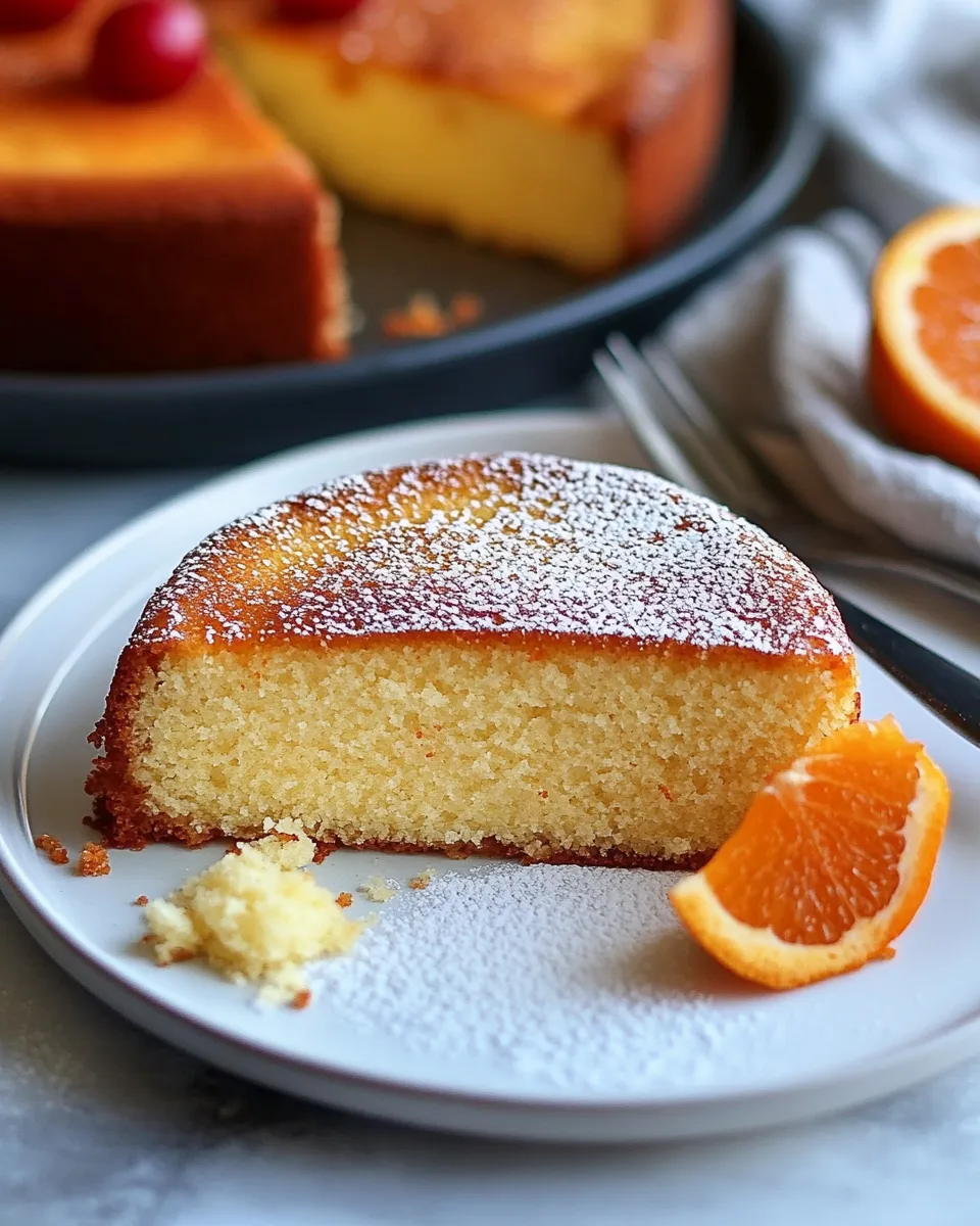 Easy Orange Cake Recipe shot