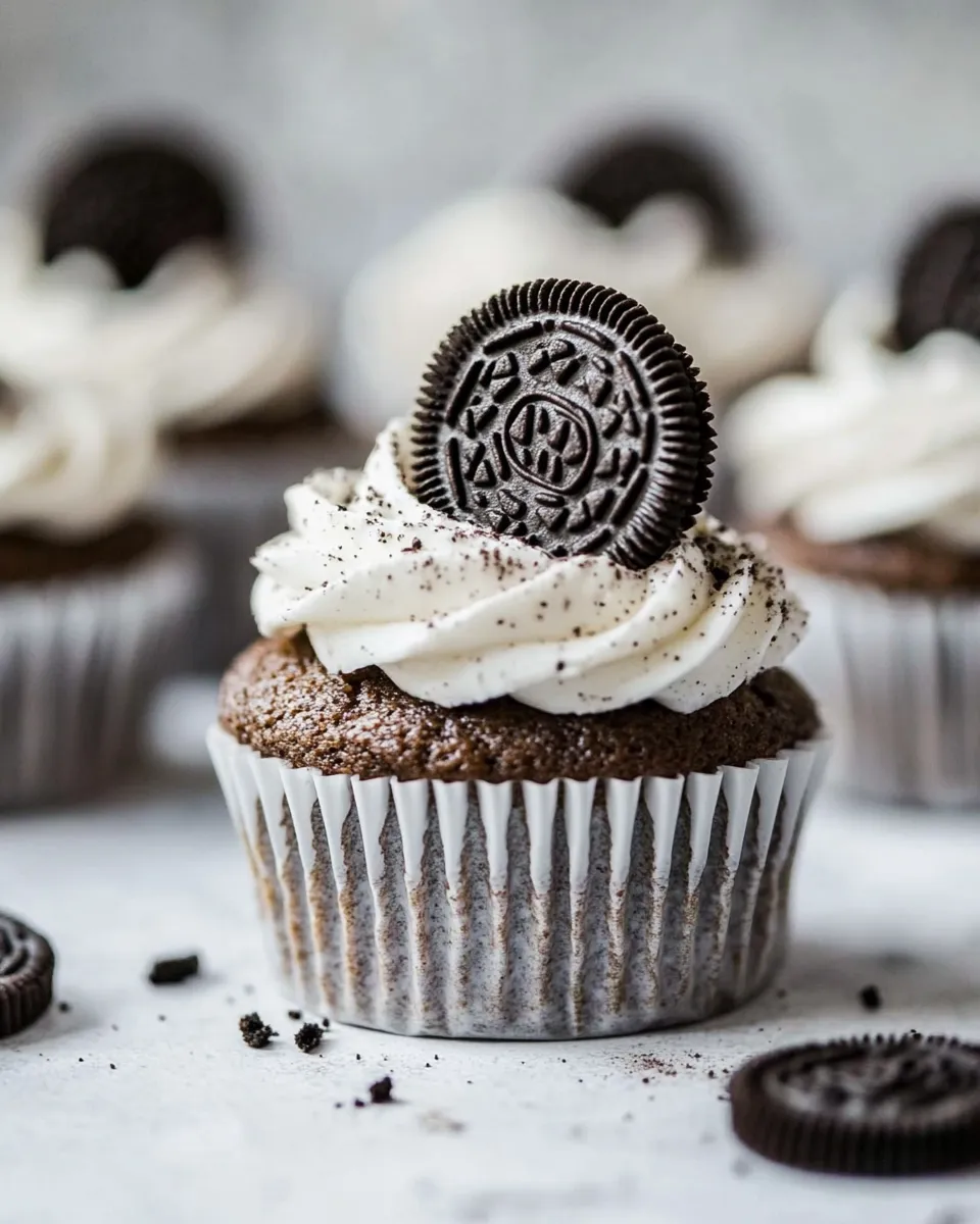 Easy Oreo Cupcakes recipe image