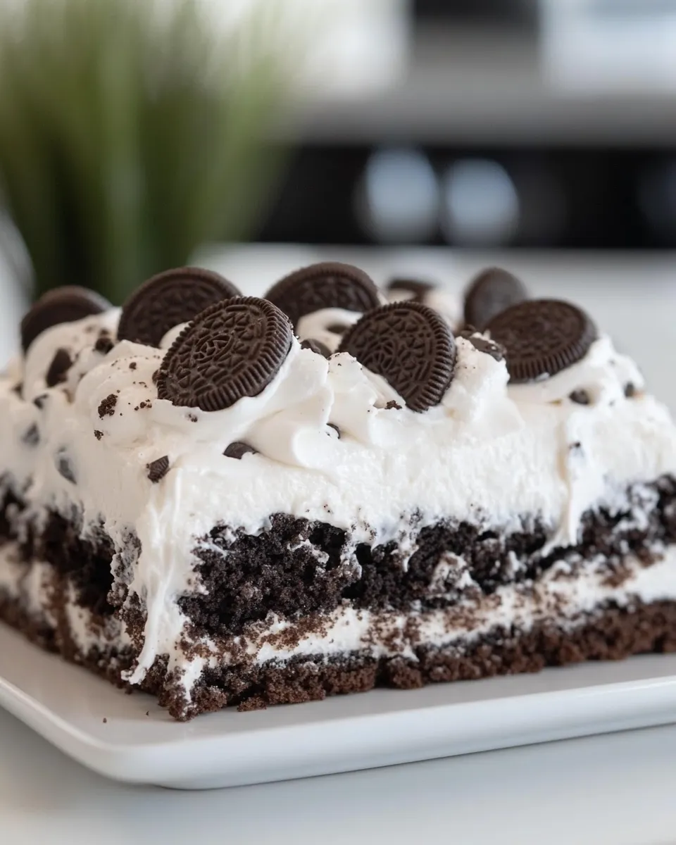 Easy Oreo Poke Cake recipe photo