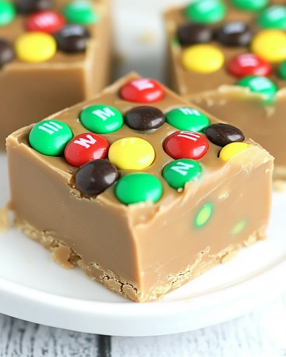 Classic Outrageous Peanut Butter Fudge with M&Ms image