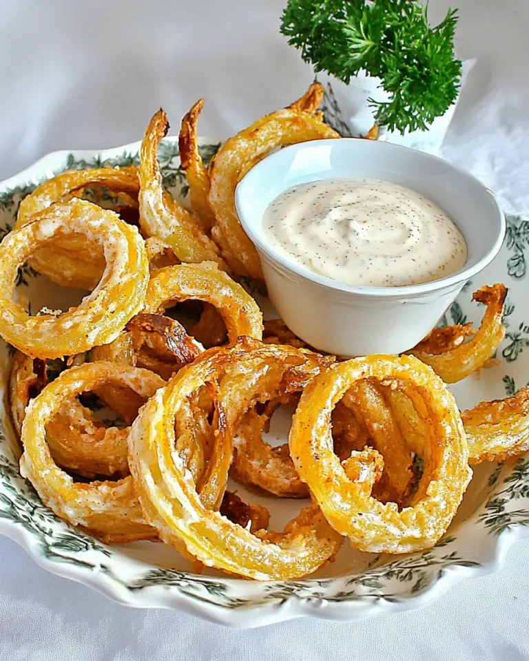 Homemade Oven Baked Onion Rings with Cumin Dipping Sauce photo