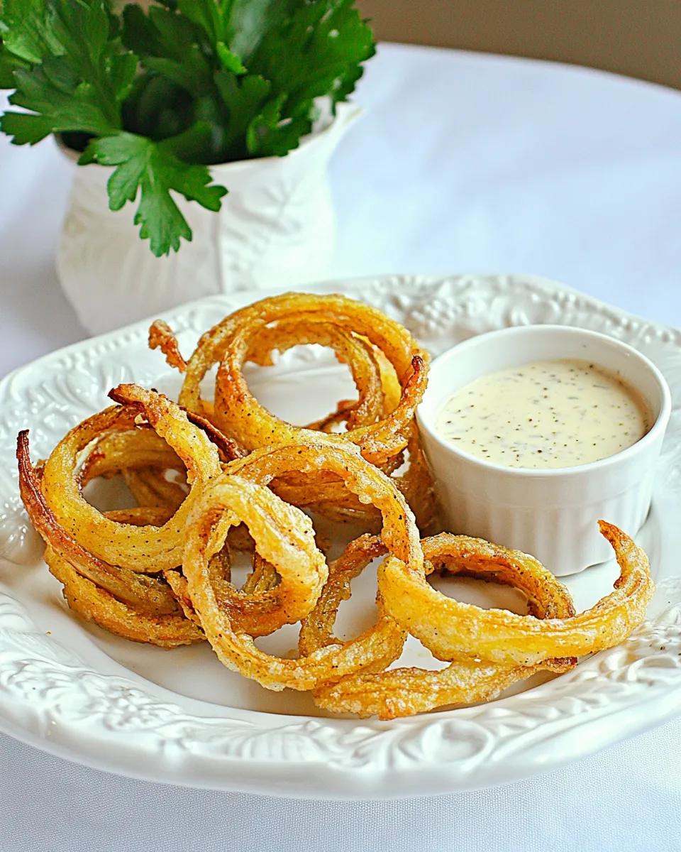 Easy Oven Baked Onion Rings with Cumin Dipping Sauce recipe photo