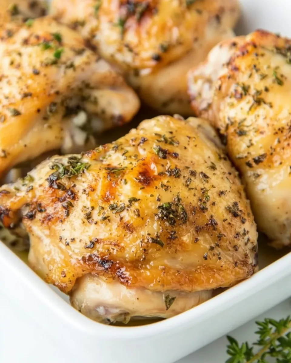 Delicious Oven Baked Ranch Chicken Thighs (With Crispy Skin!) image