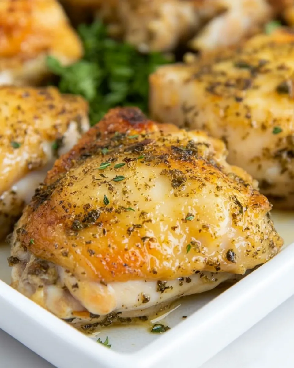 Tasty Oven Baked Ranch Chicken Thighs (With Crispy Skin!) dish photo