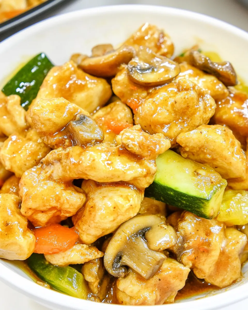 Savory Panda Express Mushroom Chicken shot