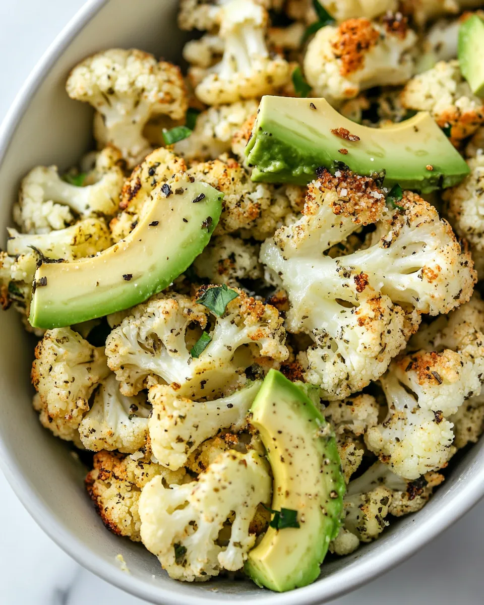 Easy Parmesan-Roasted Ranch Cauliflower With Avocado photo