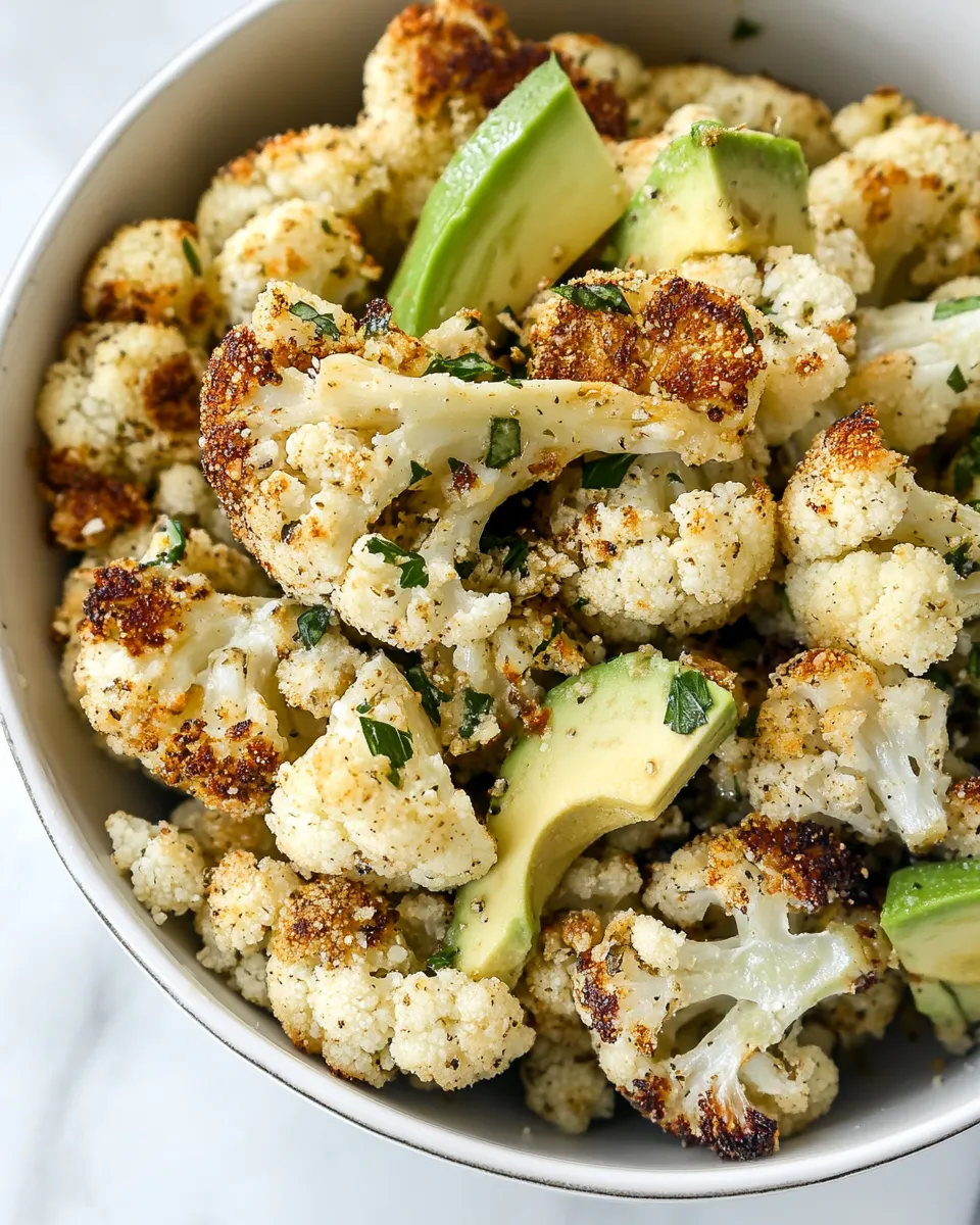 Healthy Parmesan-Roasted Ranch Cauliflower With Avocado recipe photo