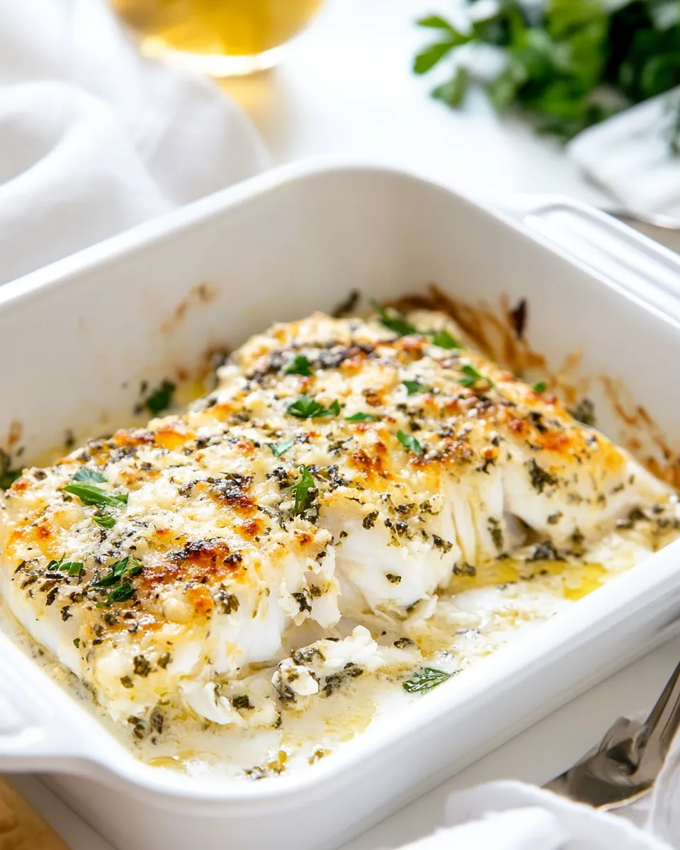 Easy Parmesan Baked Cod Recipe shot