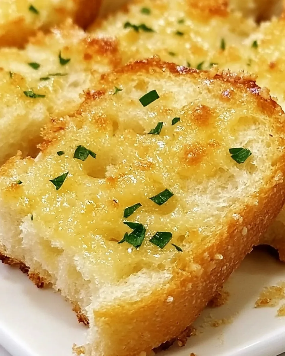 Delicious Parmesan Garlic Bread shot