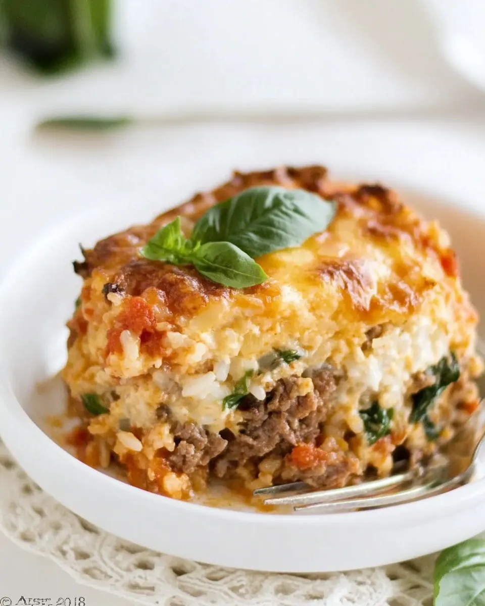 Classic Pasteln de Arroz (Cheesy Beef and Rice Casserole) image