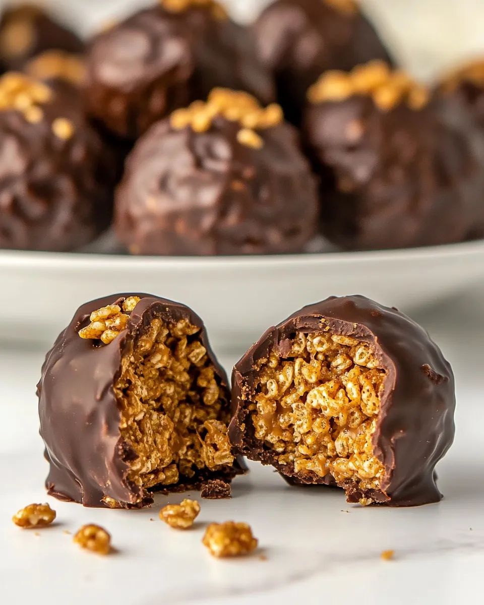 Easy Peanut Butter Balls with Rice Krispies recipe photo