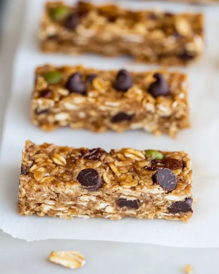 Homemade Peanut Butter Chocolate Chip Granola Bars photo