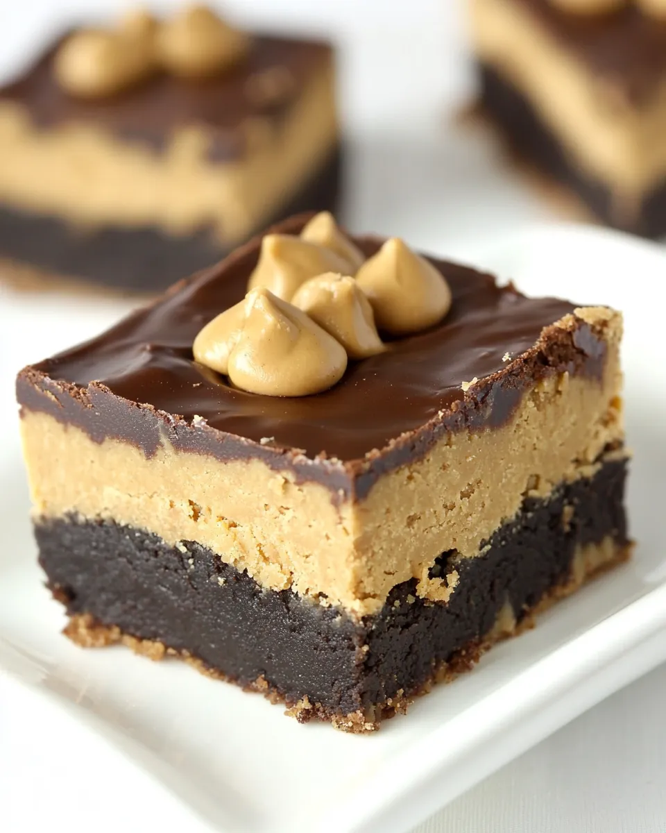 Delicious Peanut Butter Cookie Dough Brownies image
