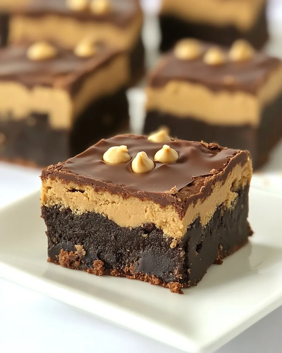 Easy Peanut Butter Cookie Dough Brownies recipe photo
