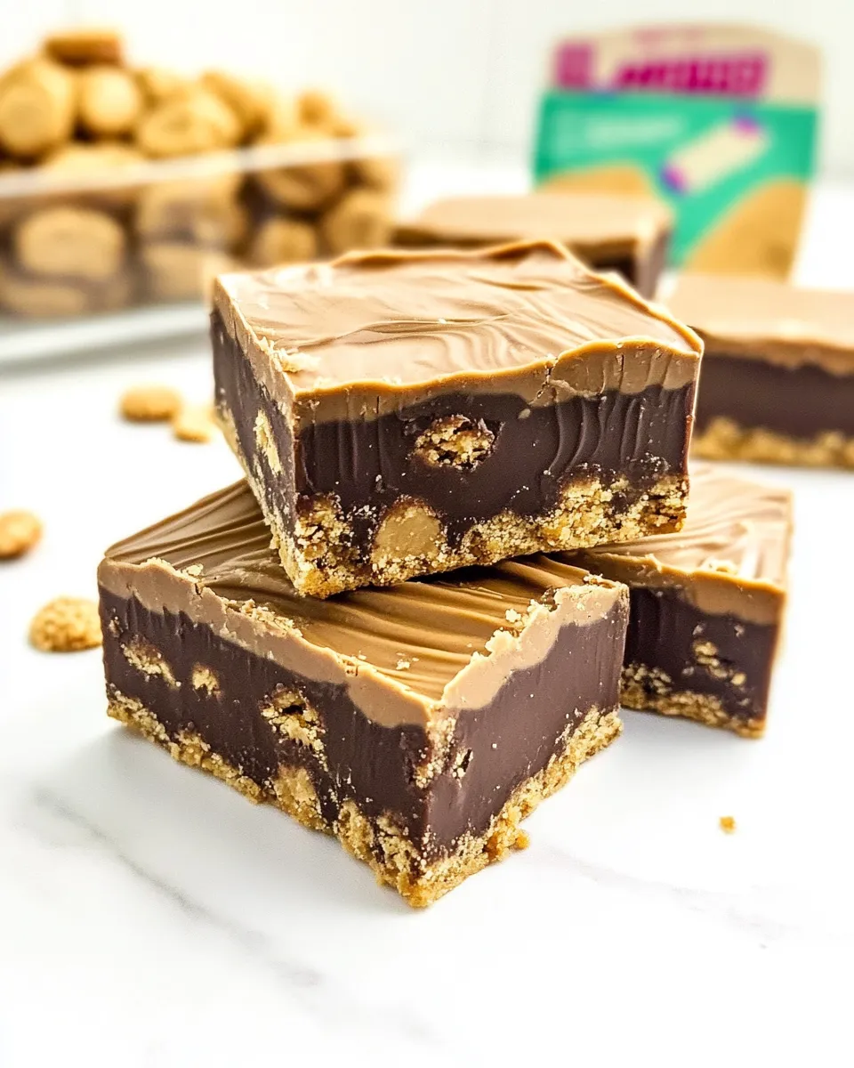 Easy Peanut Butter Cookie Fudge Bars recipe photo