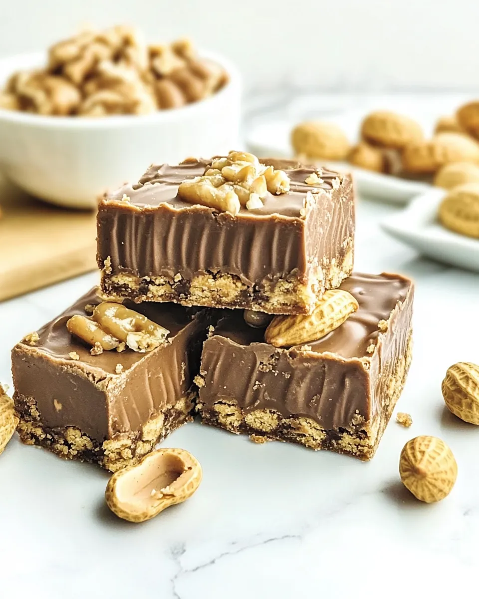 Delicious Peanut Butter Cookie Fudge Bars shot