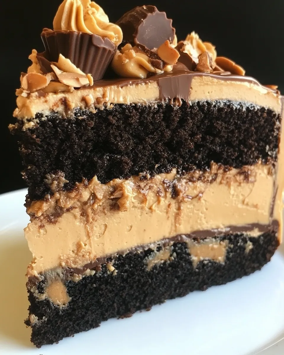 Delicious Peanut Butter Cup Cake shot