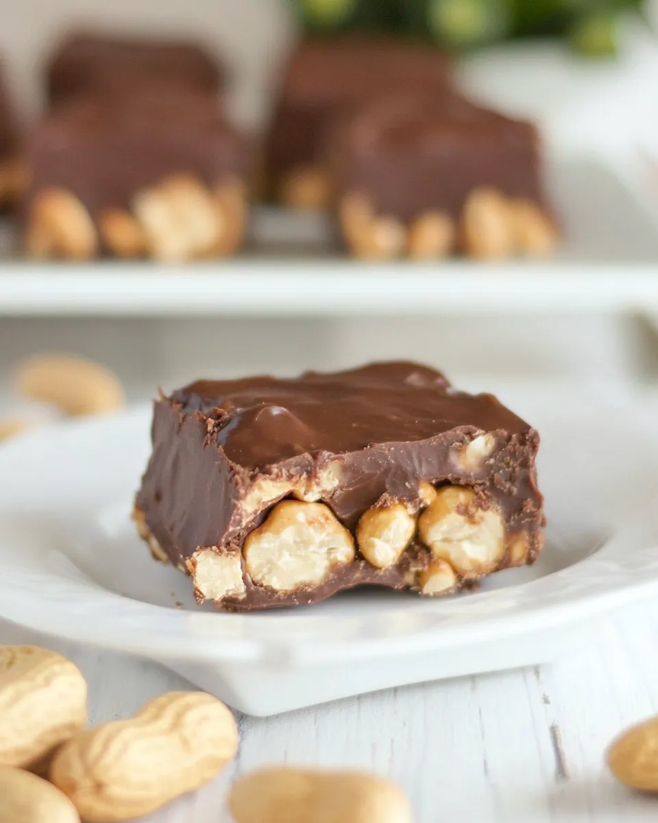Delicious Peanut Butter Mountain Bars shot