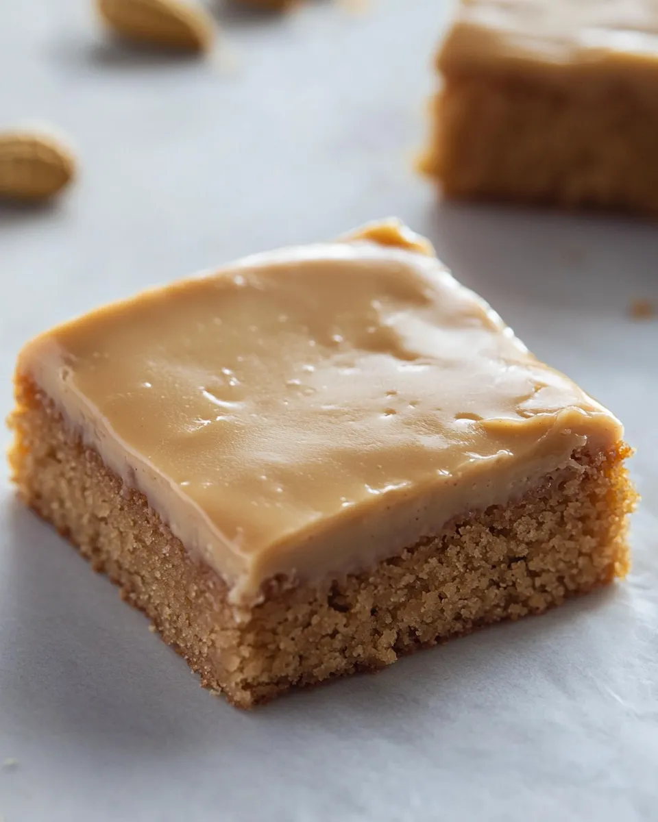 Delicious Peanut Butter Sheet Cake shot