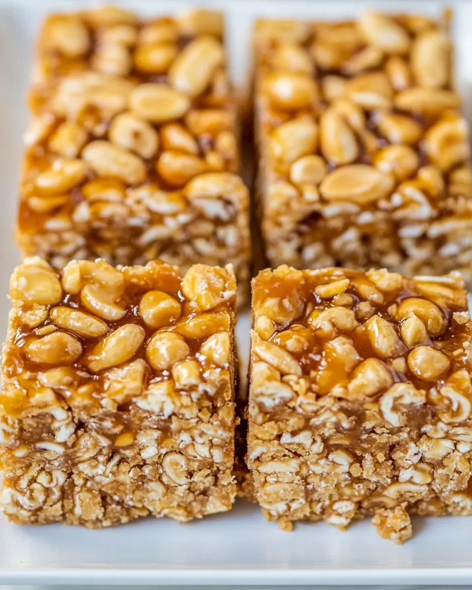 Delicious Peanut Chewy Payday Bars shot