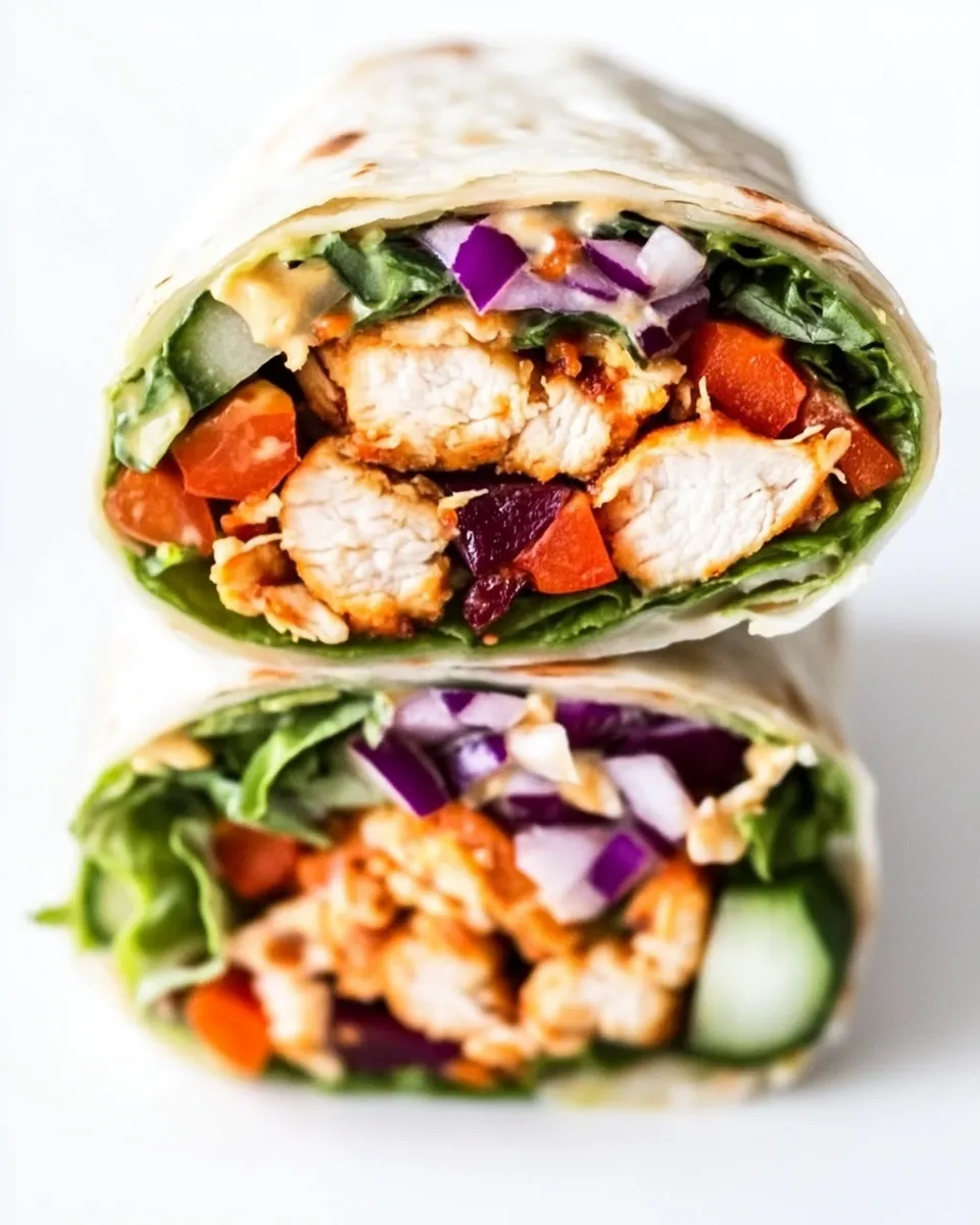 Delicious Peanut Chicken Wraps image