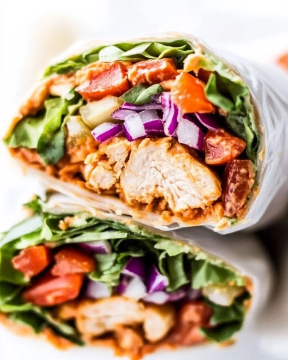 Healthy Peanut Chicken Wraps recipe photo