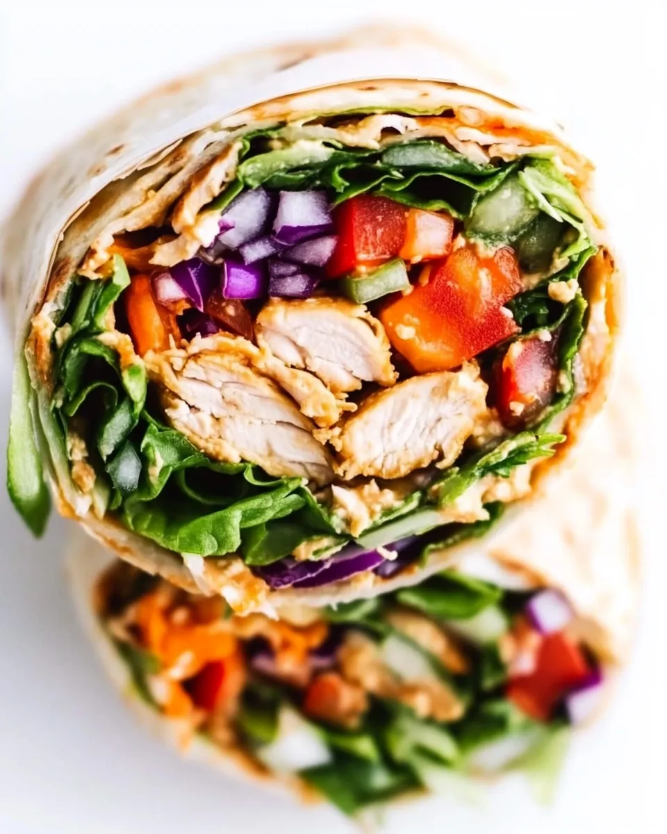 Savory Peanut Chicken Wraps dish photo
