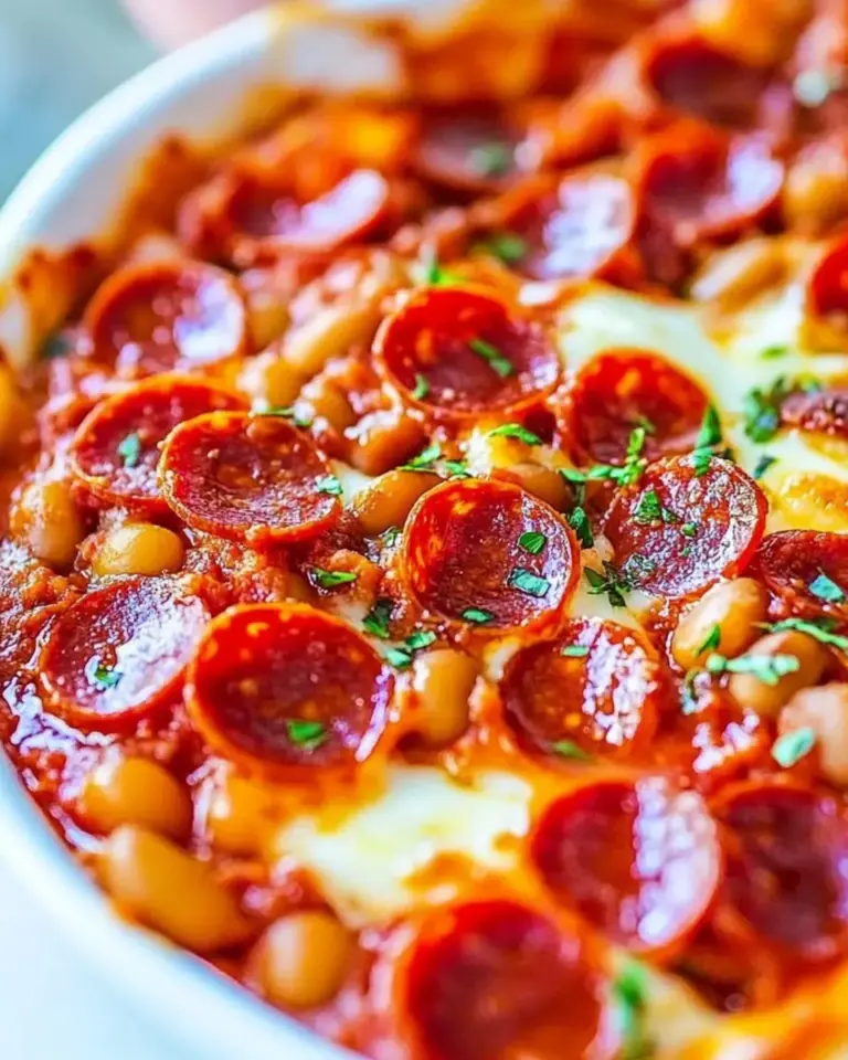 Homemade Pepperoni Pizza Baked Beans photo