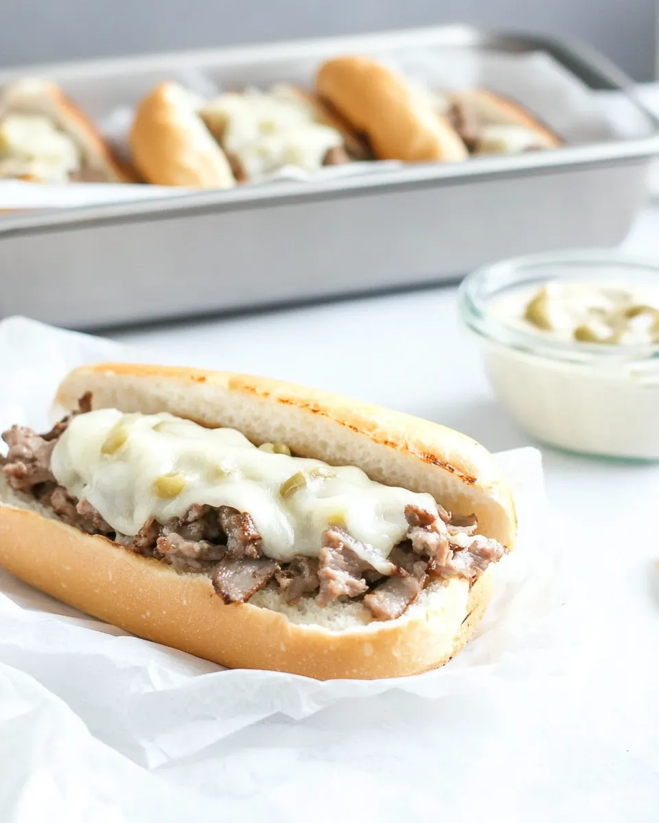 Homemade Philly Cheesesteak Sandwiches photo