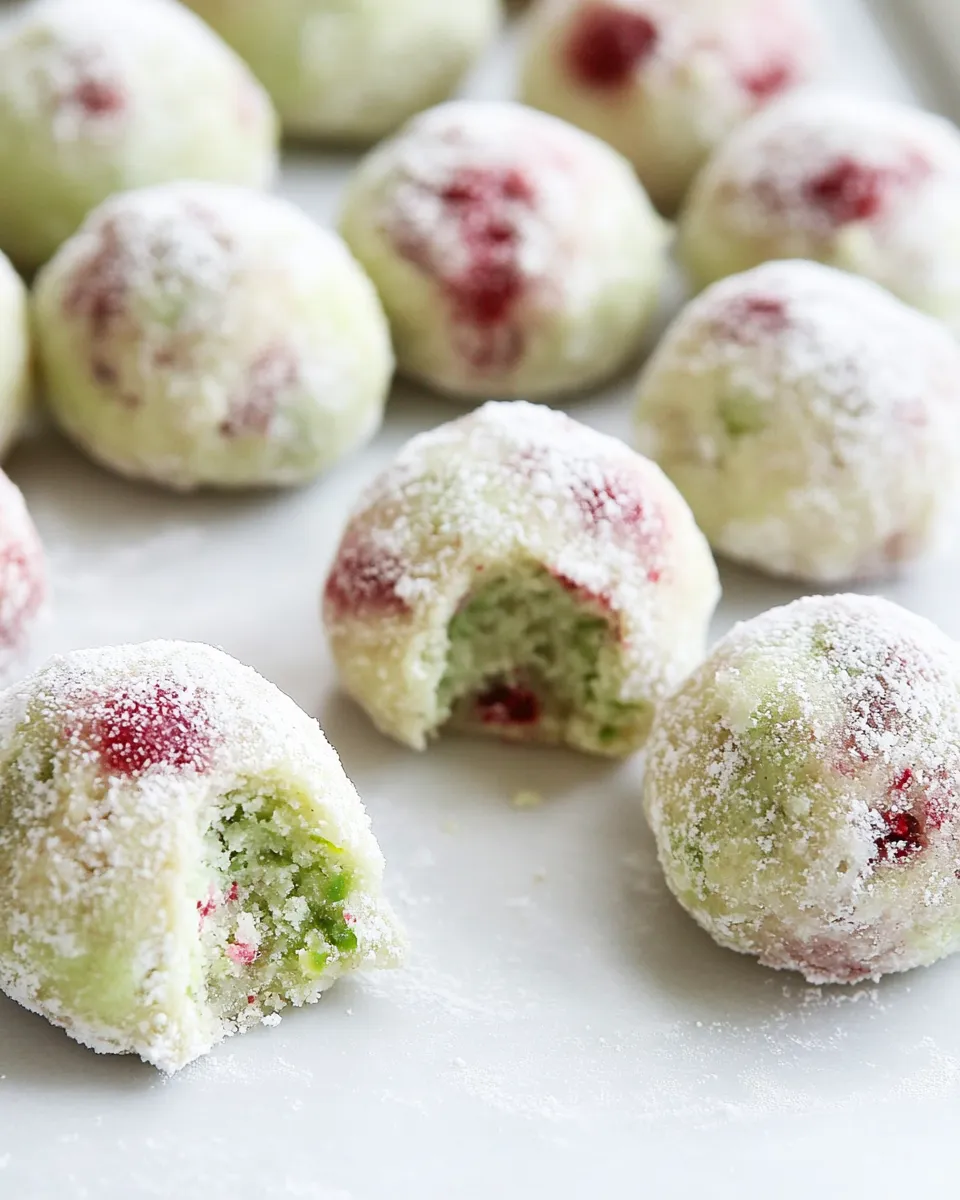 Delicious Pistachio Cherry Meltaways shot