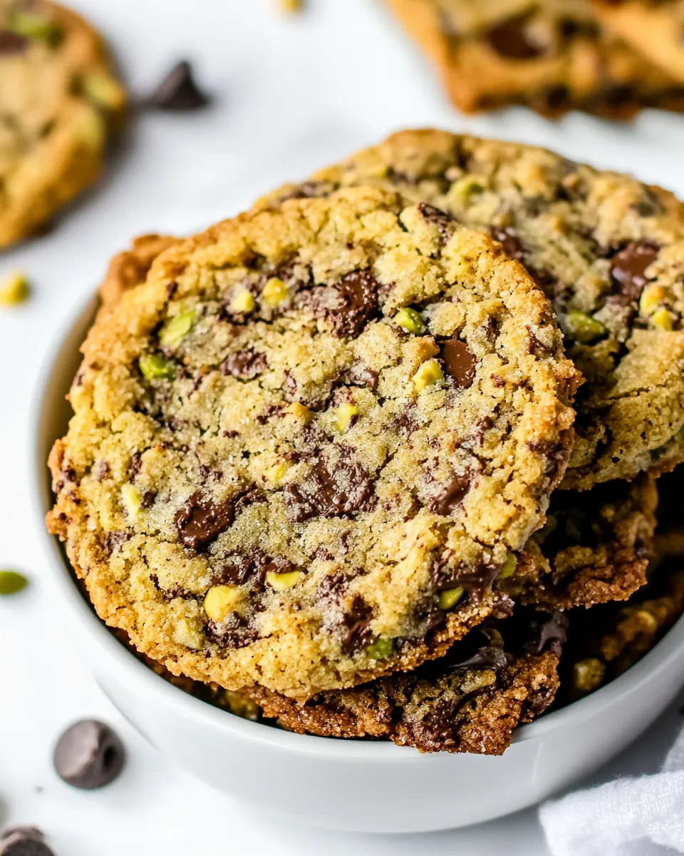 Homemade Pistachio Chocolate Chip Cookies photo