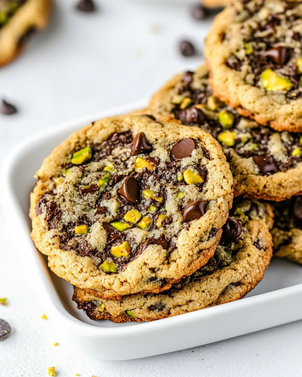 Classic Pistachio Chocolate Chip Cookies image
