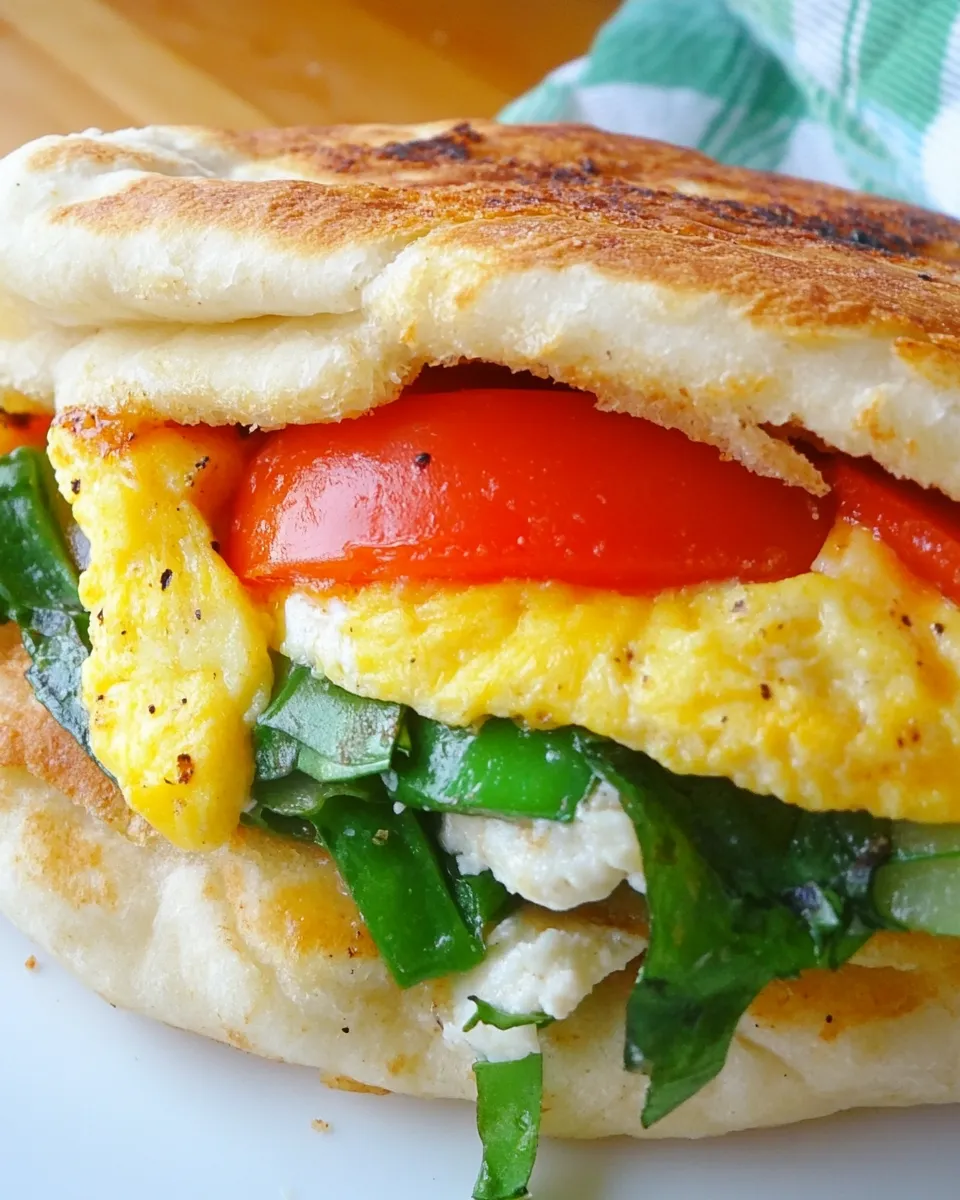 Quick Pita Pocket Breakfast Sandwich shot