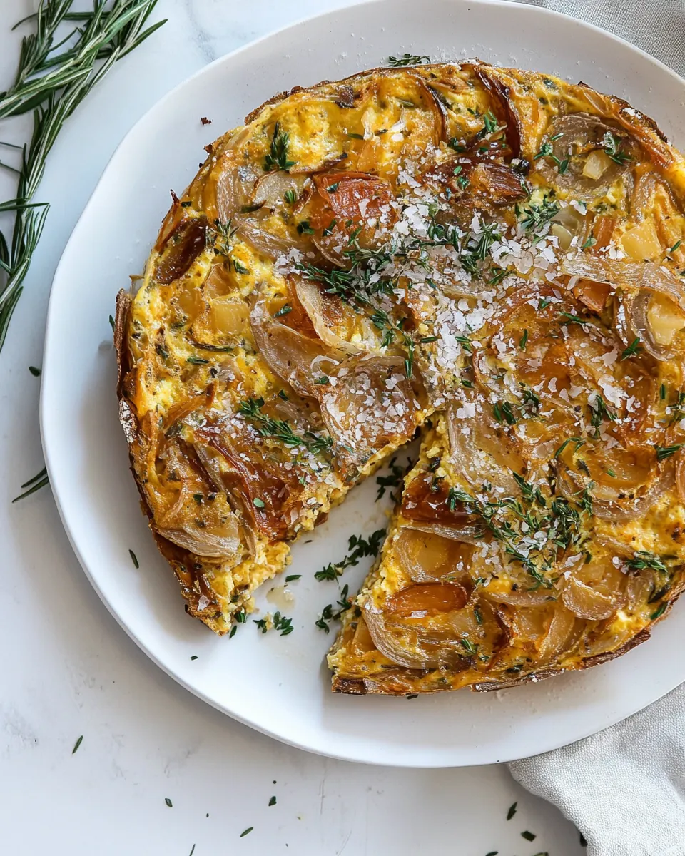 Sweet Potato Chip Frittata with Caramelized Onions. image