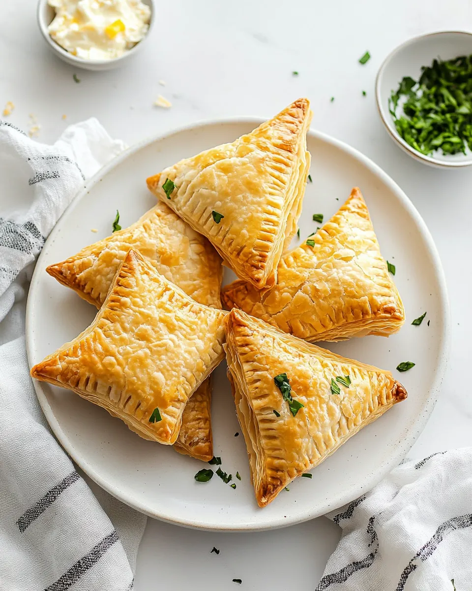 Homemade Puff Pastry Cheese Pockets photo