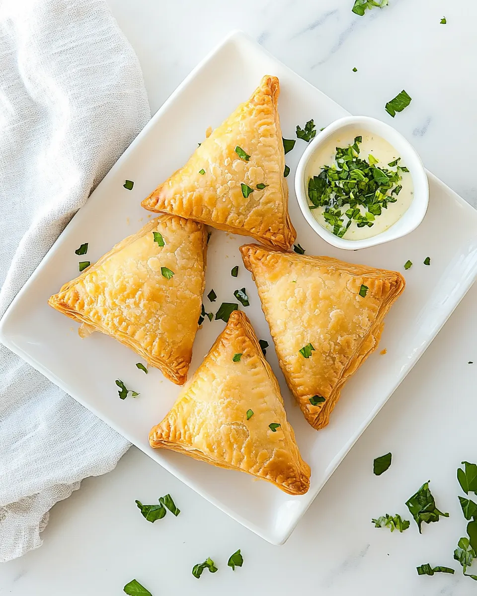 Tasty Puff Pastry Cheese Pockets shot