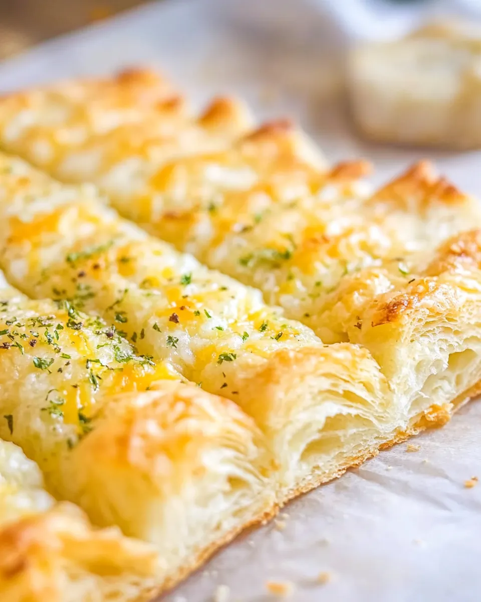 Quick Puff Pastry Cheesy Garlic Bread dish photo